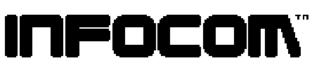 Infocom logo in pixelized form.