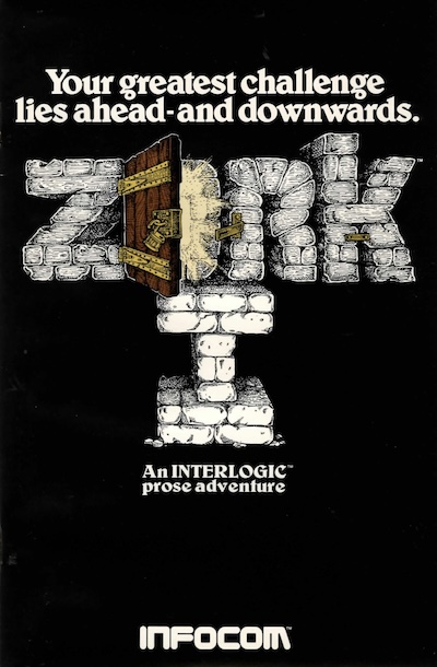 "Your greatest challenge lies ahead - and downwards. Zork 1 -- Infocom."