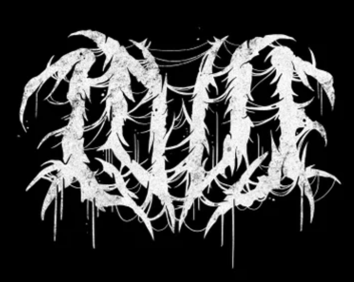 The word "LOVE" written in an exaggerated heavy-metal-band style.